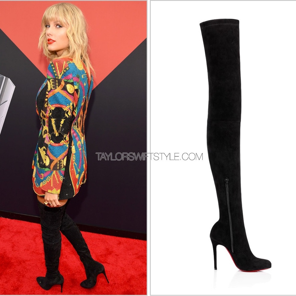 Christian Louboutin
Suede Calfskin Louise XI 120 Thigh High Boots 37.5